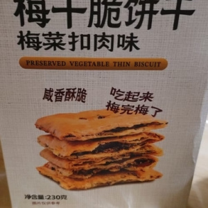 菠咔梅干脆饼干梅菜扣肉味独立包装办公室零食230g