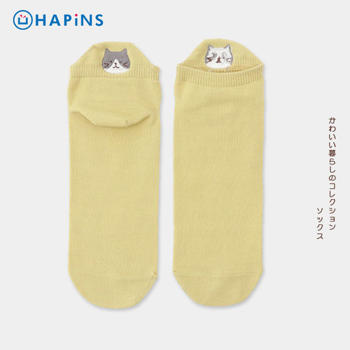 HAPiNS袜子可爱原创猫咪亲肤柔软