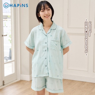 长裙家居服 Hapins日本HAPiNS女式 凉感短袖 连衣裙女装 裙子夏季