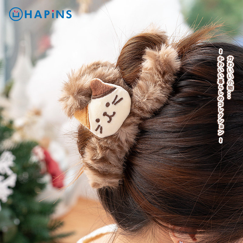 【猫咪毛绒抓夹】HAPiNS交叉毛绒抓夹女发量多夹后脑勺发夹子头饰,模玩/动漫/周边/娃圈三坑/桌游,动漫水杯/居家/百货,淘宝优惠券,粉丝福利购,淘宝优惠卷