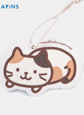 日本hapins猫咪压缩洗碗擦木浆棉厨房吸水洗锅海绵刷可爱耐用加厚