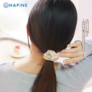 Hapins可爱猫咪食物系列荷叶边弹力发圈夏季糖果色日系时尚发绳