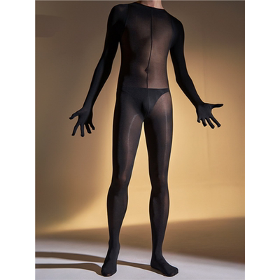 180斤带手套五指男士连体袜大码春秋连身袜女全身丝袜中厚打底袜