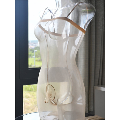 新款男士吊带闪光jj套囊袋全身丝袜性感超薄连身袜透气U凸连体衣