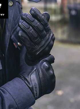 REVIT拳击手冬季骑行手套摩托男女保暖防水复古防摔Boxxer2山羊皮