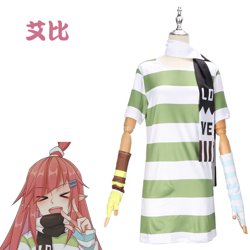 凹凸艾比cos呆毛姐姐世界COS服艾比cosplay服装日常服假发现货图片