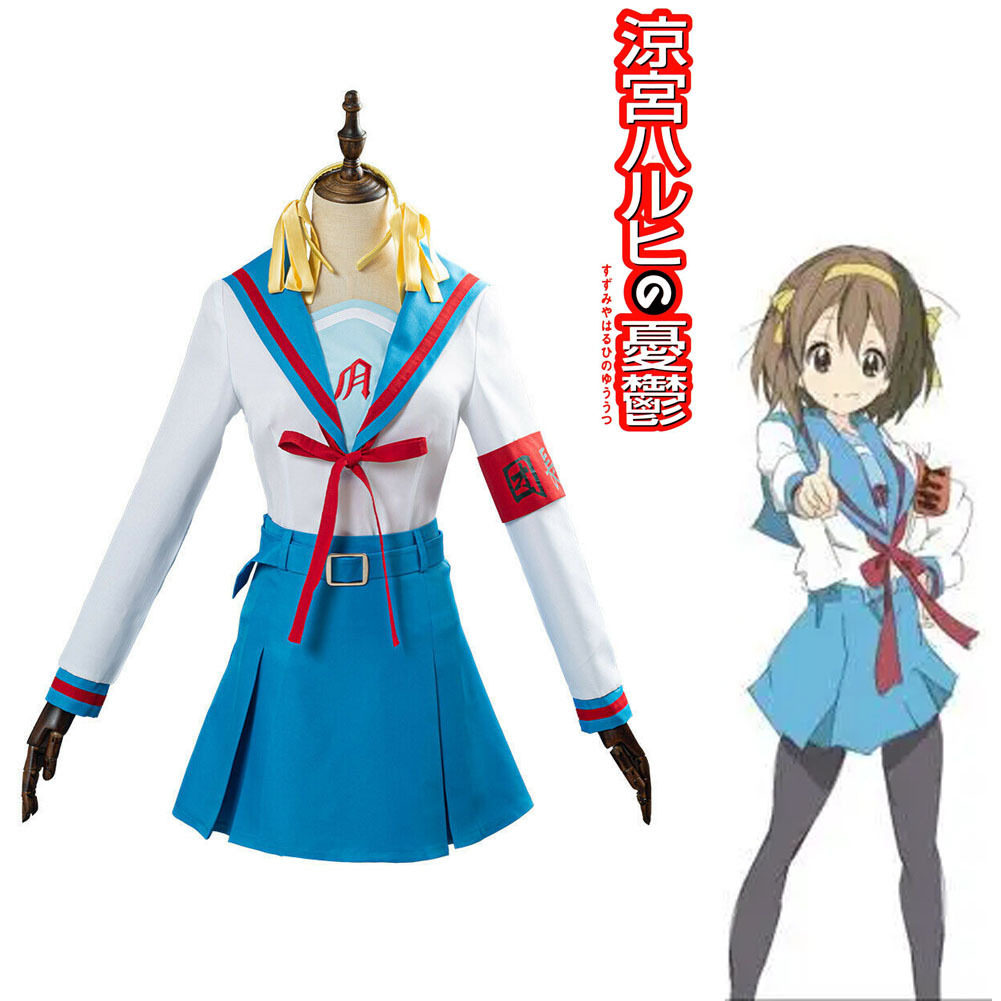 宫春日的忧郁凉宫春日cosplay万圣节漫展表演服水手制服cos套装