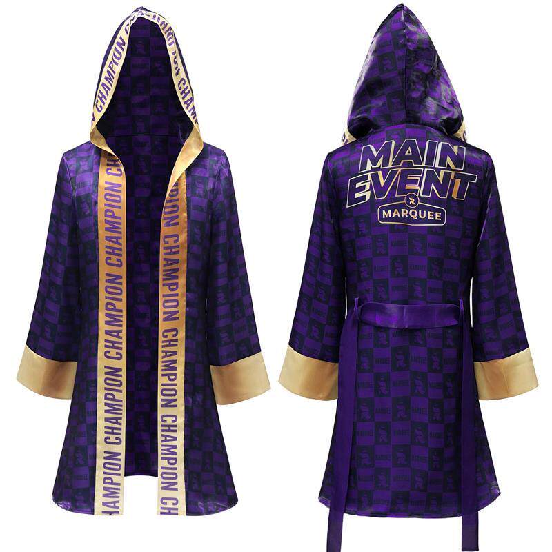 新款外贸圣诞节万圣节cos服紫色浴袍披风舞台表演服