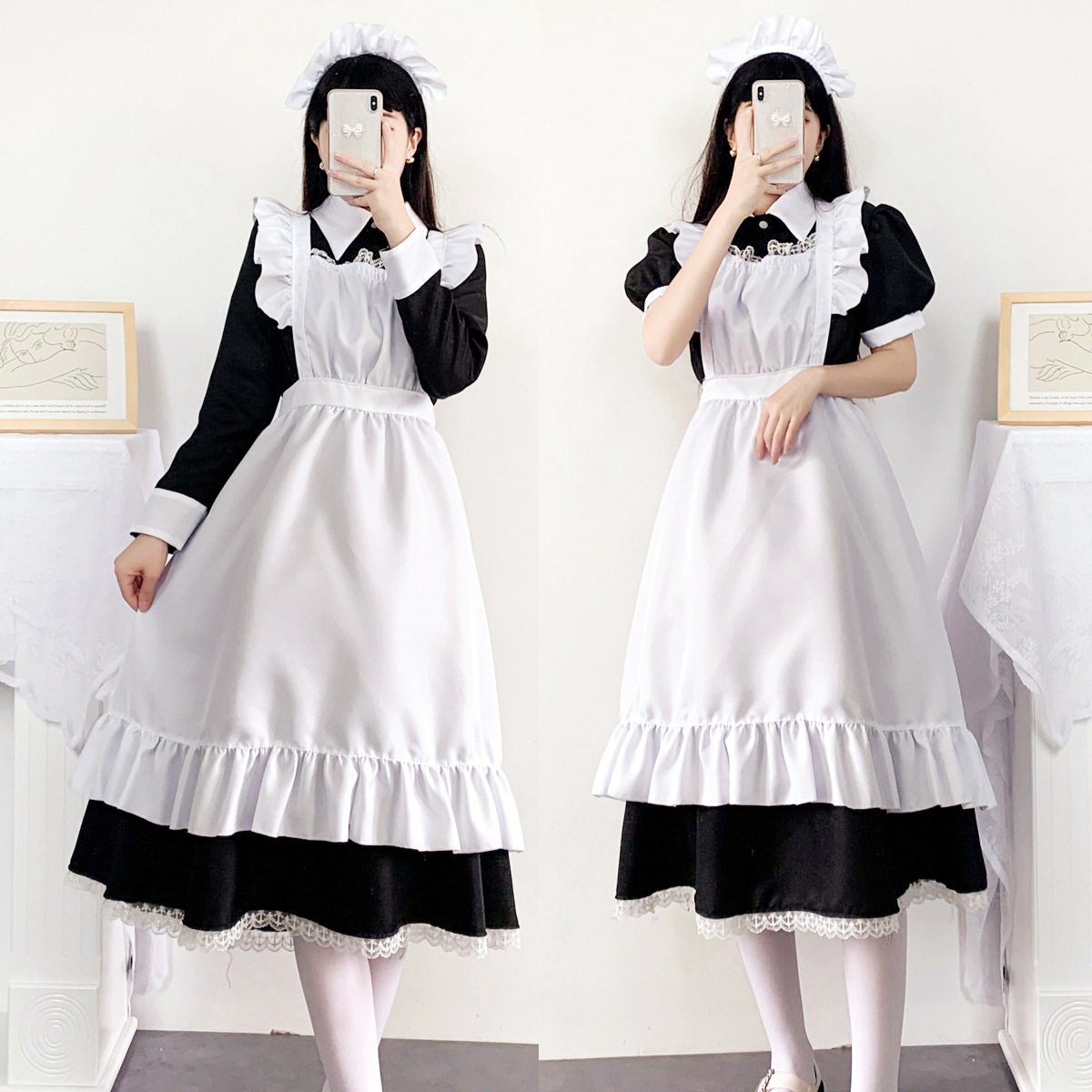 传统女佣长裙女仆装伪娘英国管家cosplay日系制服可爱连衣裙