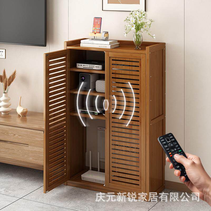 无线路由器收纳架落地免打孔机顶盒架子WiFi置物架光猫装饰遮挡箱