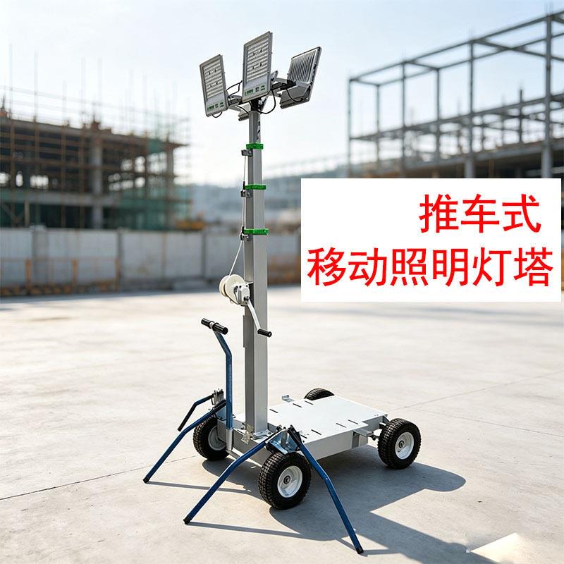 移动式手摇灯塔推车式LED户外照明灯车夜间施工泛光灯lighttower