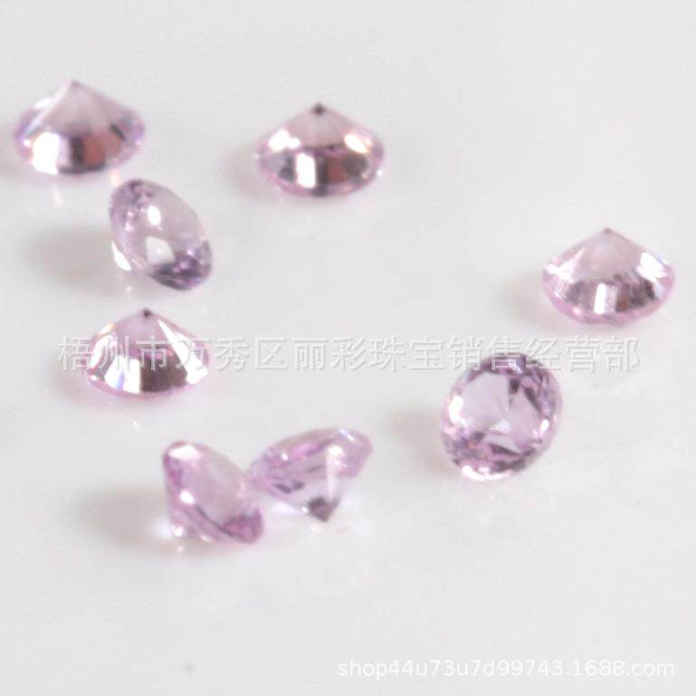 天然粉尖晶石0.7-3.0mm珠宝钟表配石裸石小圆形精准尺寸现货