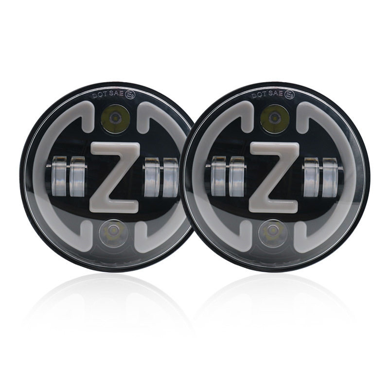 7寸牧马人大灯Z字母改装越野车顶LED汽车护杠前照灯防水越野风