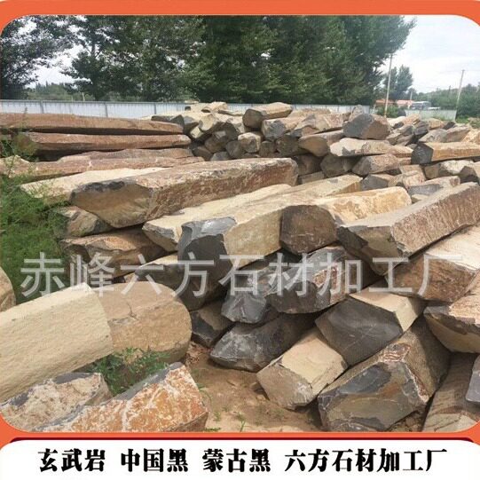 玄武岩六方毛石荒料矿山直销