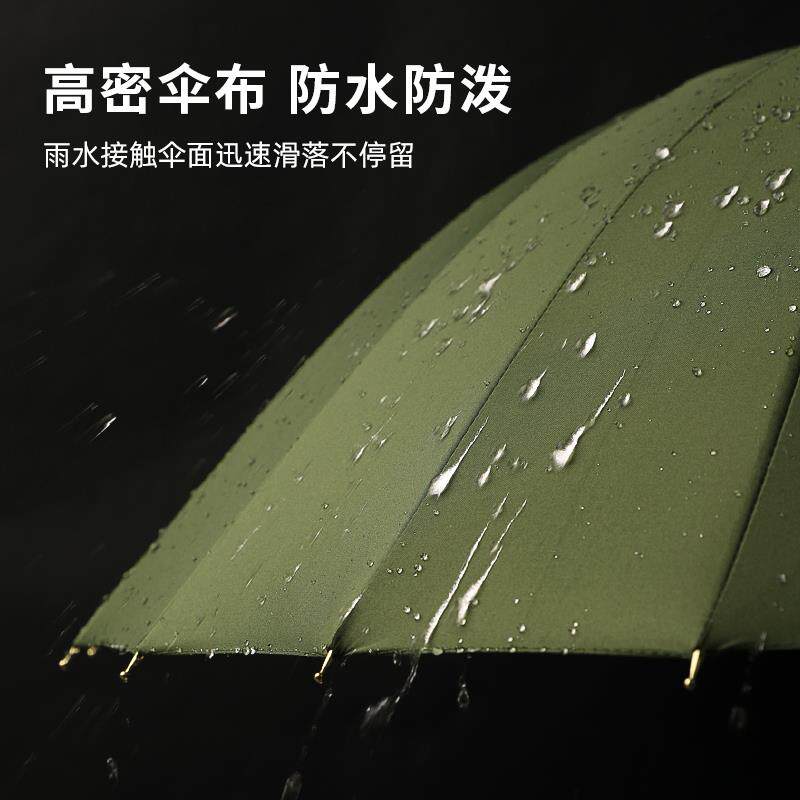 P66D24骨女雨伞长柄大号双人加固加厚结实抗风暴雨男生直杆弯柄大