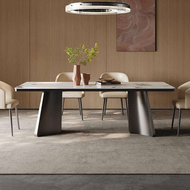 FG211餐桌意式简约岩板餐桌现代轻奢方桌小户型家用吃饭桌子大