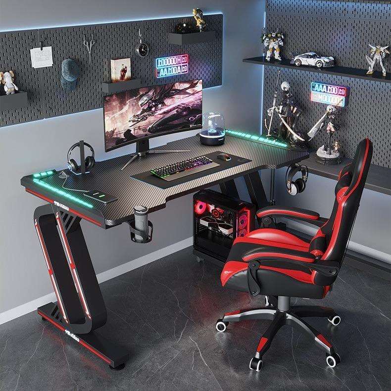 电脑台式桌家用书桌卧室学生写字桌子现代简约办公桌碳纤维电竞桌