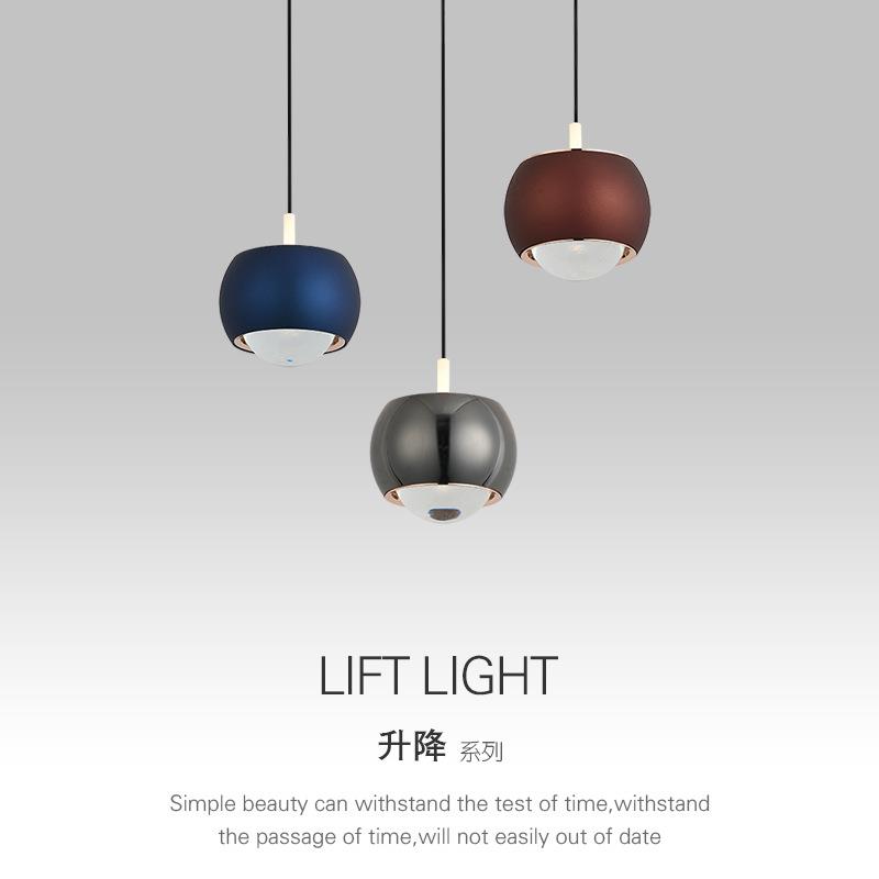 升降器吊灯后现代极简客厅餐厅吧台书房卧室床头小吊灯