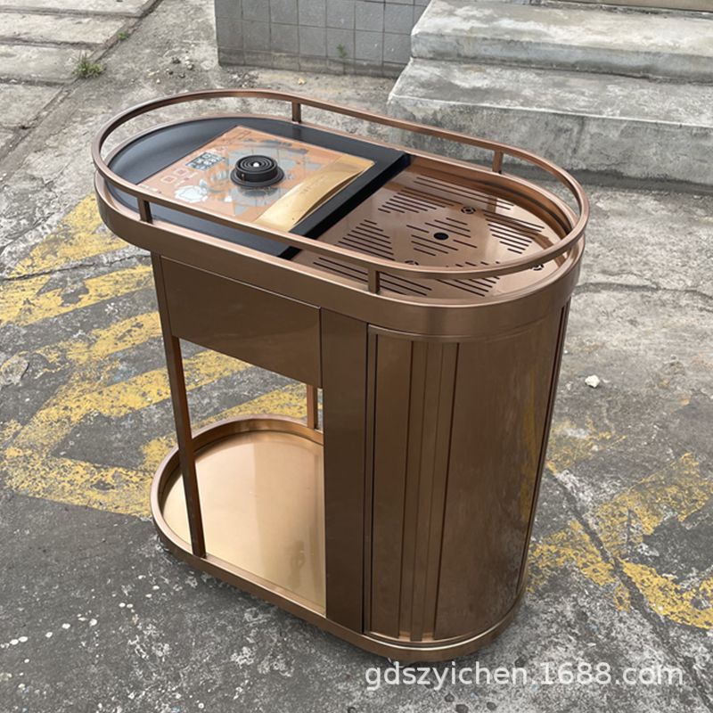 酒楼茶餐厅不锈钢移动茶水车