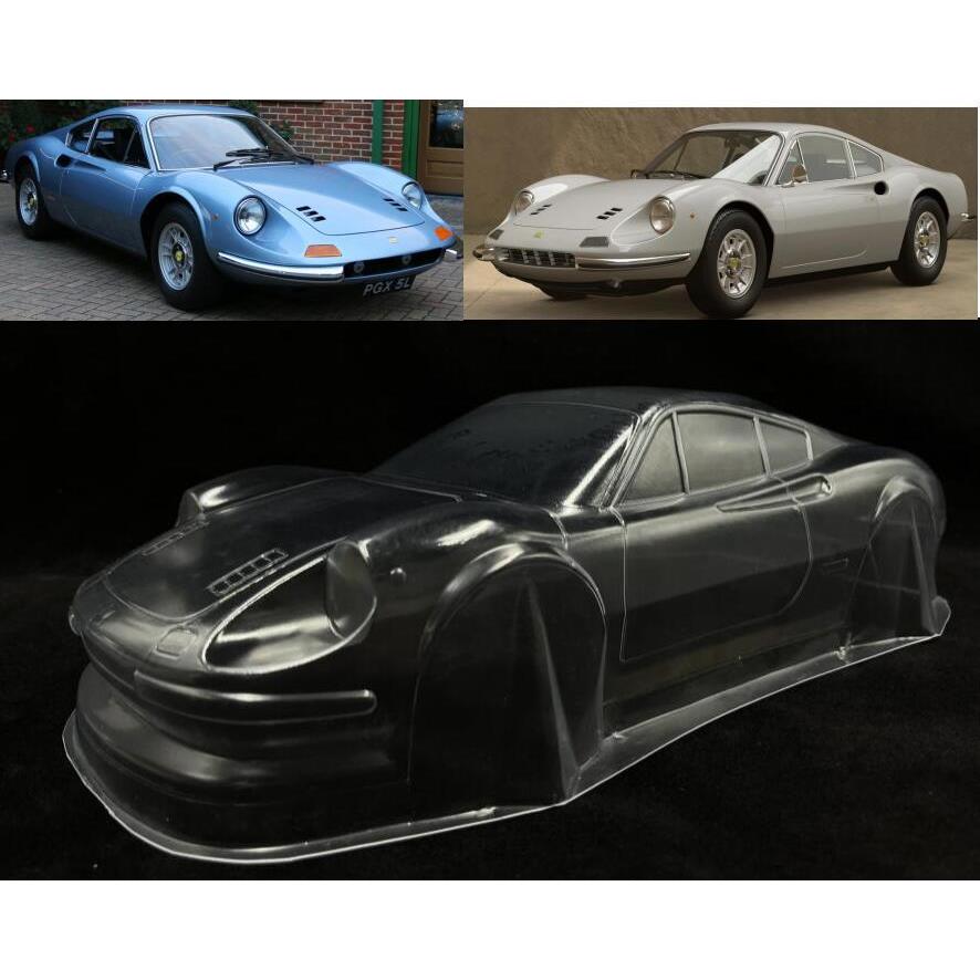 1/10平跑车壳MiniM车壳FerrariDino246车壳210mmTamiyaM210