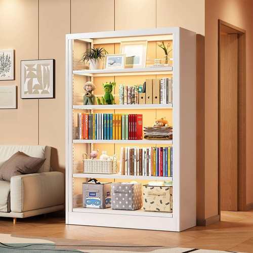 工厂直销家用钢制置物架儿童书架图书馆书房铁书架现代简约收纳架