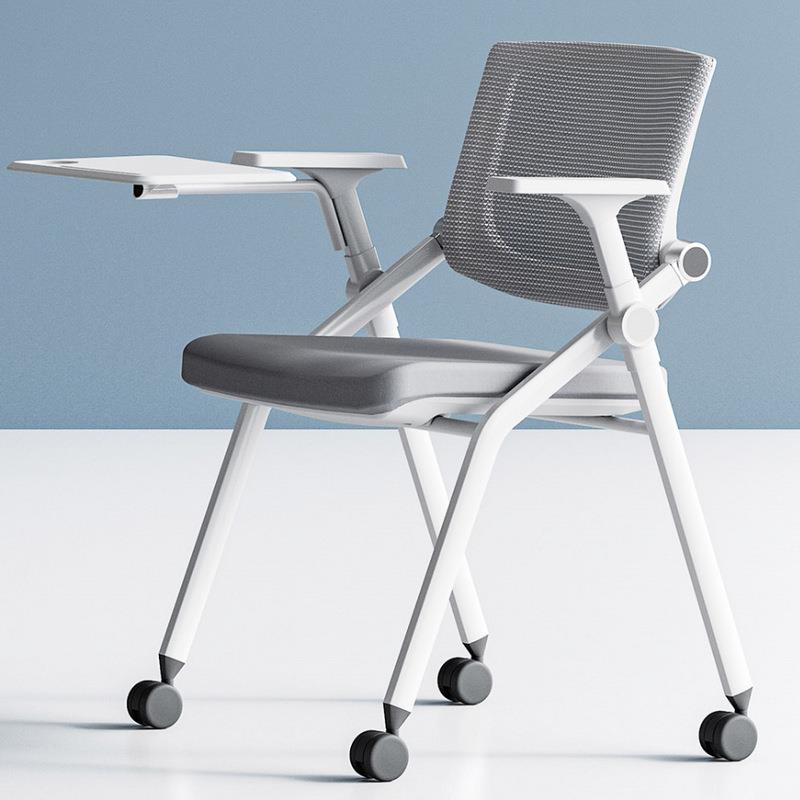 折叠培训椅带写字板桌椅一体培训机构会议椅折叠网布电脑培训椅