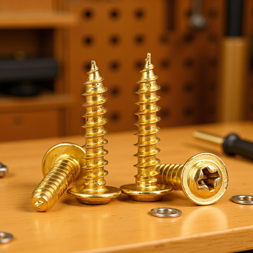 304不锈钢金色圆头带垫十字槽自攻螺丝华司介子头PWA十字盘头螺钉