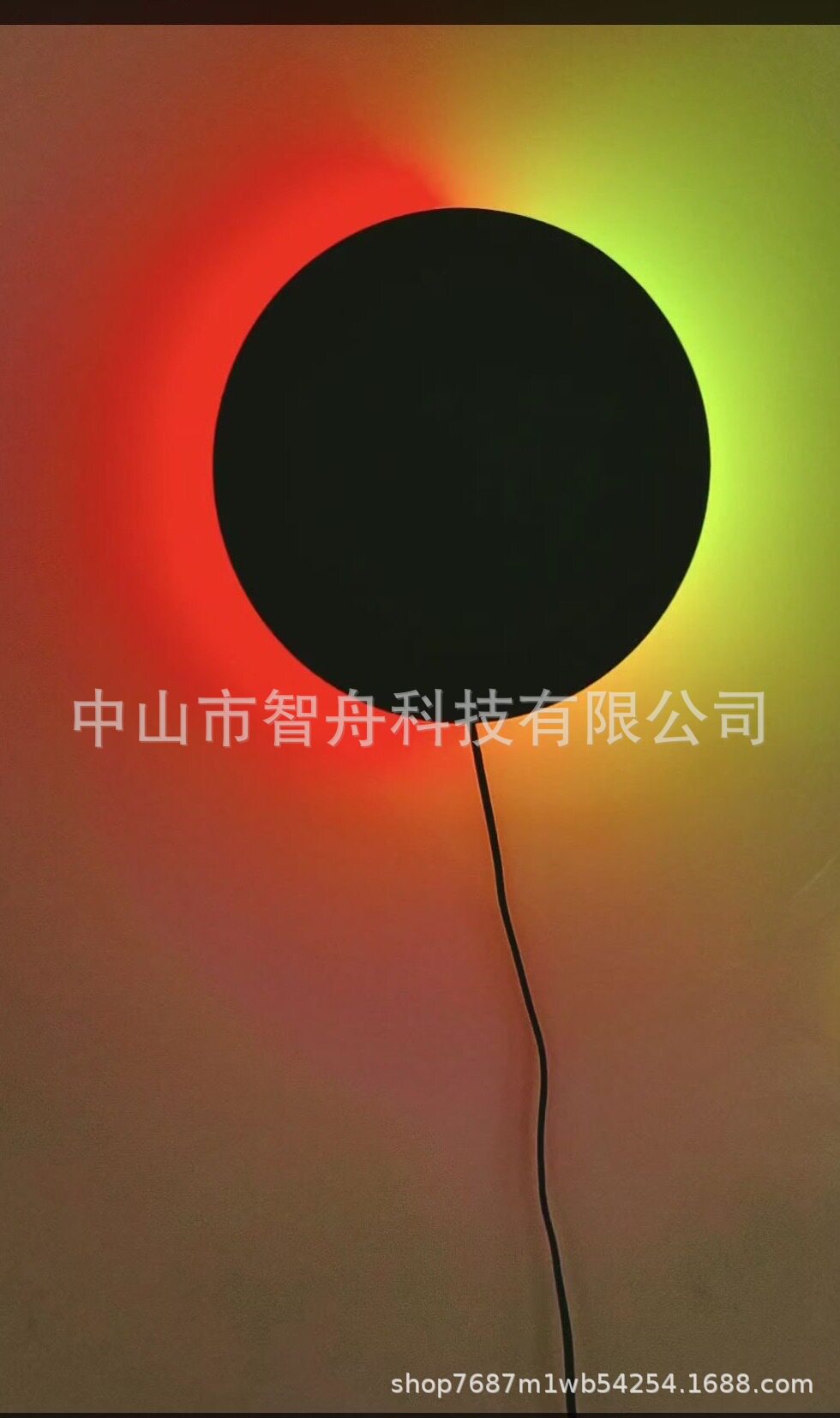 现代简约圆形方形RGB壁灯带APP遥控走廊卧室床头氛围炫彩led壁灯