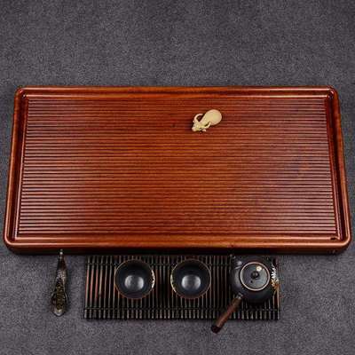 整块花梨实木茶盘特大号电木款鸡翅木茶海家用简约茶台茶托盘