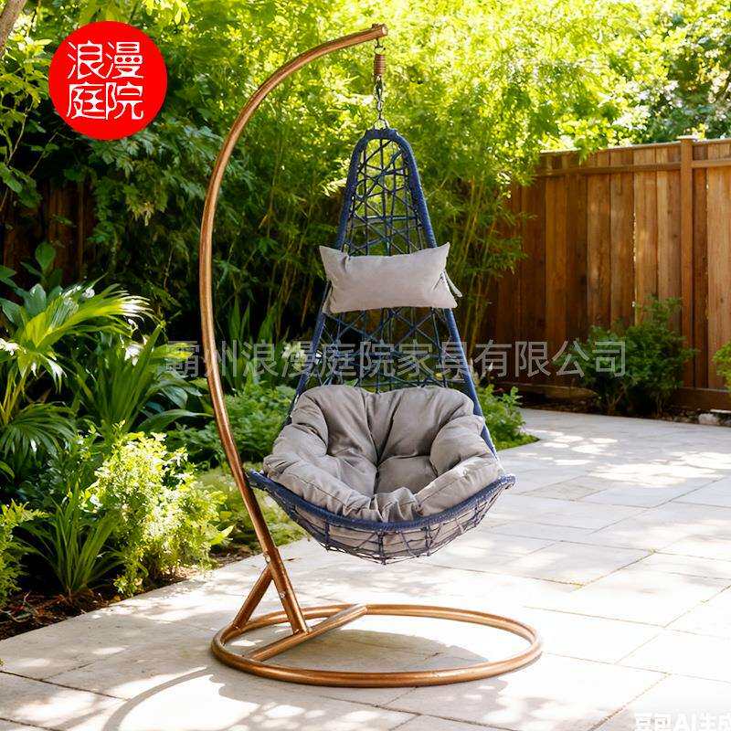 户外防水面料庭院吊篮椅坐垫阳台客厅吊篮灰色片藤悬挂秋千吊椅