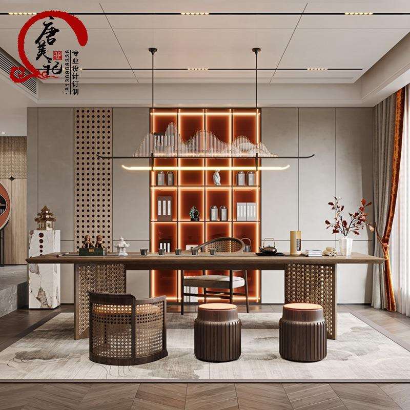 新中式茶桌椅组合一桌4椅茶几客厅家用茶台简约现代阳台喝茶桌子