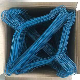 干洗店用品一次性衣架2.2蓝色钢丝衣架600个洗衣店专用2.5富之云