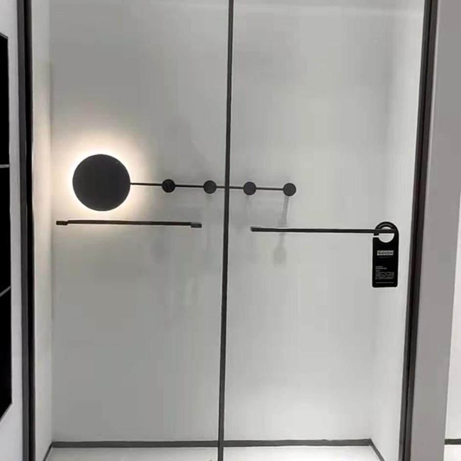 卫生间干湿分离淋浴隔断浴室房玻璃移门农村简易沐浴房洗澡间