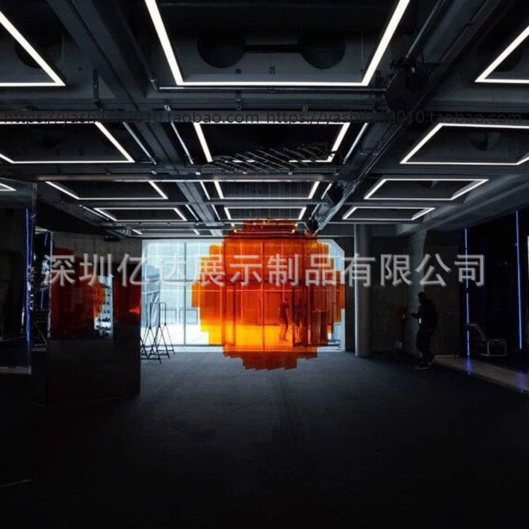 亚克力大型雕塑展厅艺术摆件宴会厅装饰品悬空球类展示品