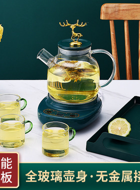 分体智能玻璃烧水壶透明玻璃水壶煮花茶壶other/其他 其他/other