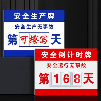 安全生产计时牌安全承诺公开牌无事故倒计时生产运行数字竣工标识