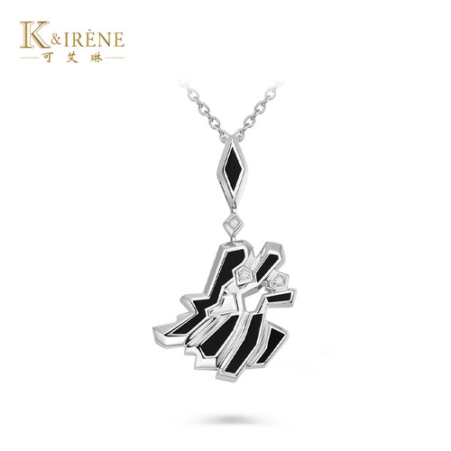 K&IRENE可艾琳海马龙传承系列18K金钻石项链专柜同款[七夕礼物]