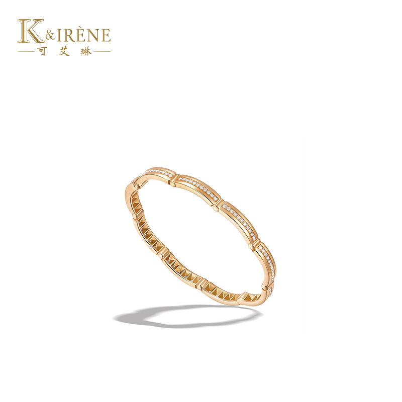 K&IRENE可艾琳 海马凤百变系列 18K金钻石手镯送女友[七夕礼物]