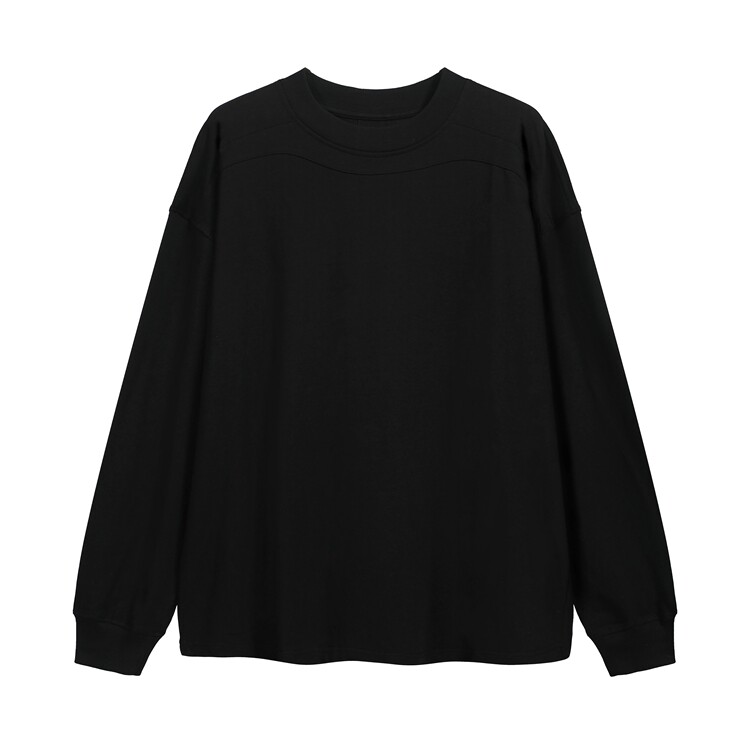 thumbnail for Style Deconstructed Patchwork Solid Color Long Sleeve T-Shirt S2223