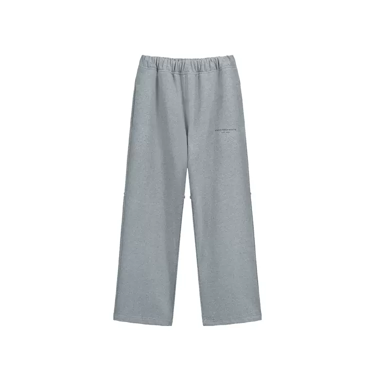 AW 大王小标英文字母印花闪钻卫裤 黑色 灰色 S-XL  7616#