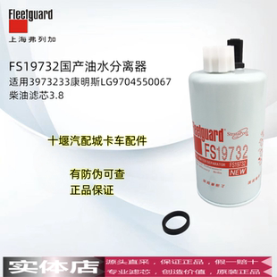 FS19732上海弗列加适用3973233康明斯LG9704550067柴油滤芯3.8