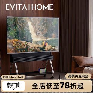 轻奢实木可移动电视支架简约小户型家用客厅现代电视柜落地置物架