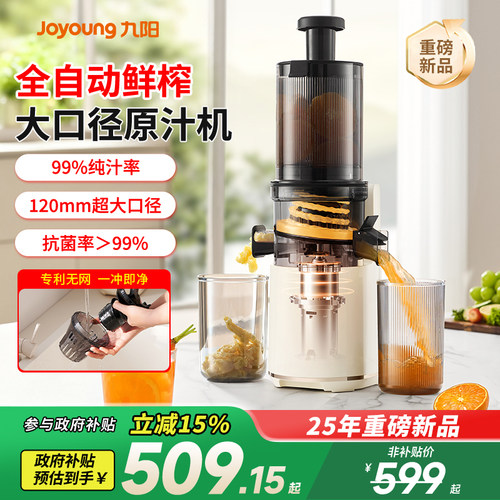 九阳汁渣分离家用大口径榨汁机