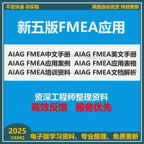 FMEA第五版手册模板应用表格案例DFMEA讲解例PPT资料FMEA手册