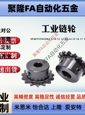 替代SP40/VLF02/08A 9 10 11 12 13 14 15 16 17 18 45钢工业链轮