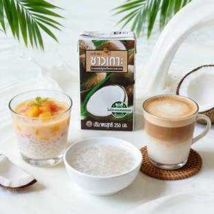 奶茶店专用椰浆！泰国Chaokoh俏果椰浆俏果高浓咖啡甜点烘焙商用