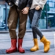 胶鞋 时尚 男女加棉冬季 加绒保暖雨靴厚底成人防水防滑水鞋 新款 雨鞋