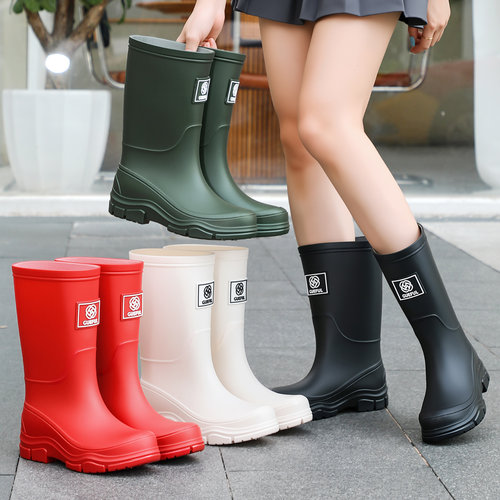 2026新款中筒女雨鞋纯色轻便耐磨