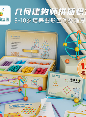 威思敦王国几何建构师积木平面立体图形构建教具儿童数学启蒙玩具