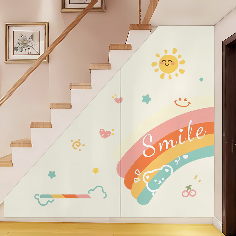 楼梯遮挡帘定制储物杂物间遮丑帘